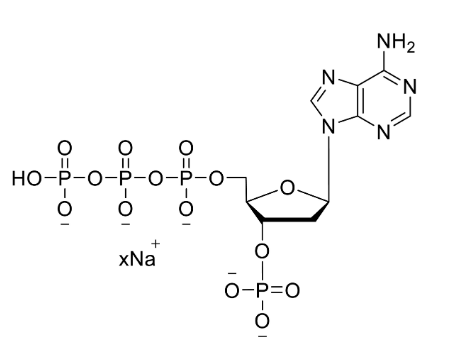 Structure of 3'-P-dATP 100mM Sodium Solution CAS dNTP051